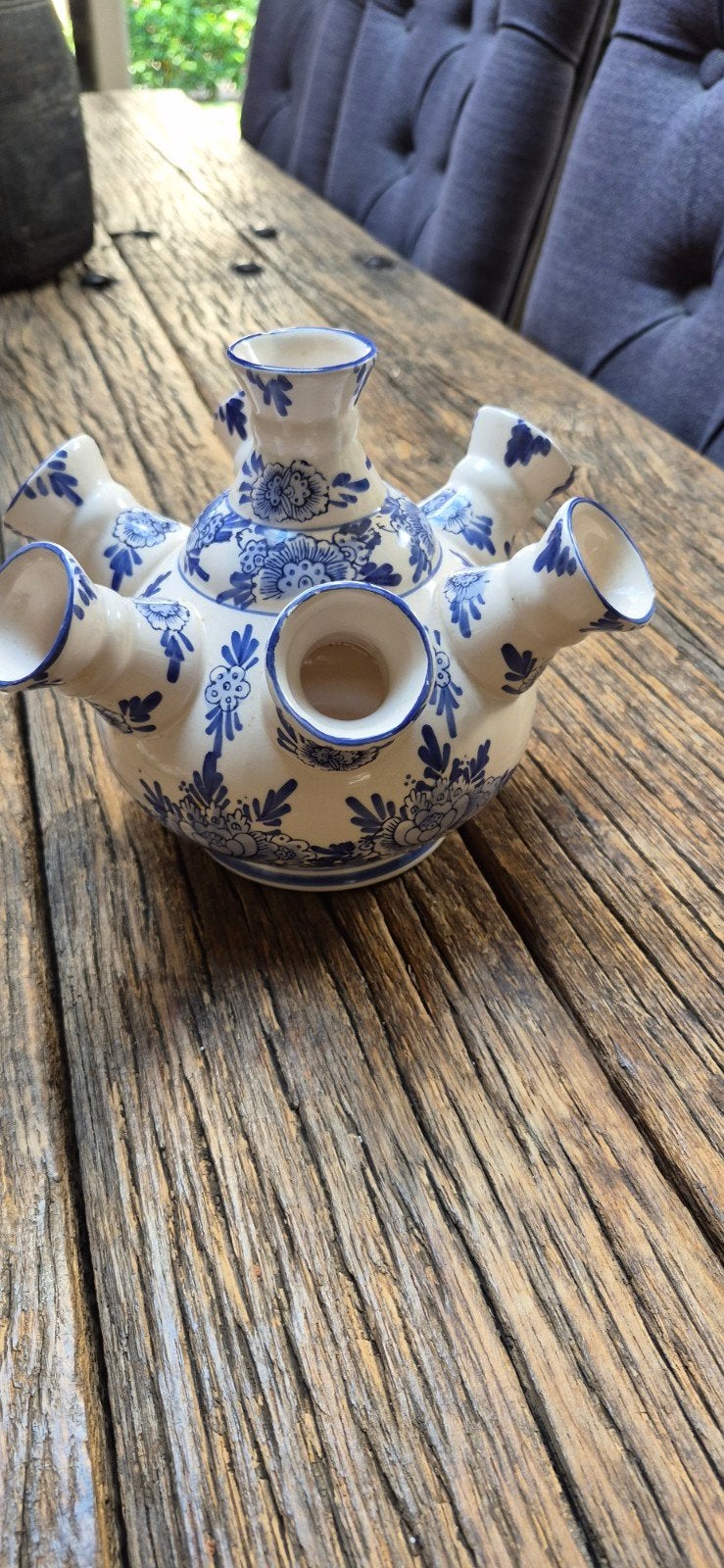Delftsblauwe tulpenvaas - Handbeschilderd, Ophalen of Verzenden