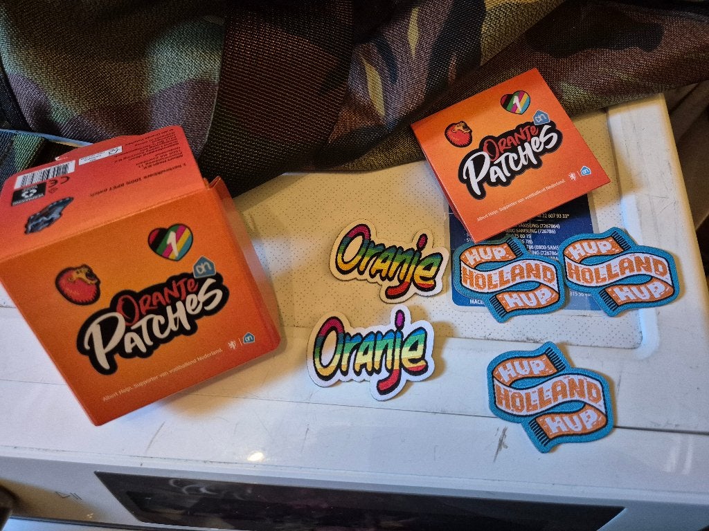Oranje patches AH albert heijn hein hup holland hup oranje, Albert Heijn, Ophalen