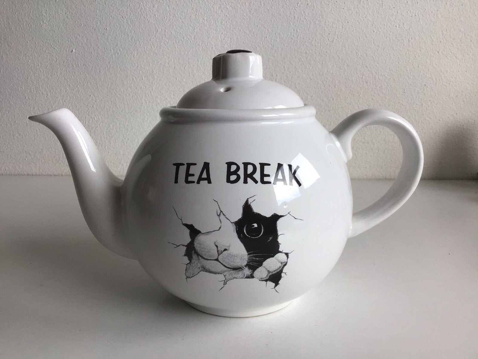 Felix de kat theepot 1 liter - tea break - NIEUW, Huis en Inrichting, Keuken | Servies, Keramiek, Nieuw, Ophalen of Verzenden