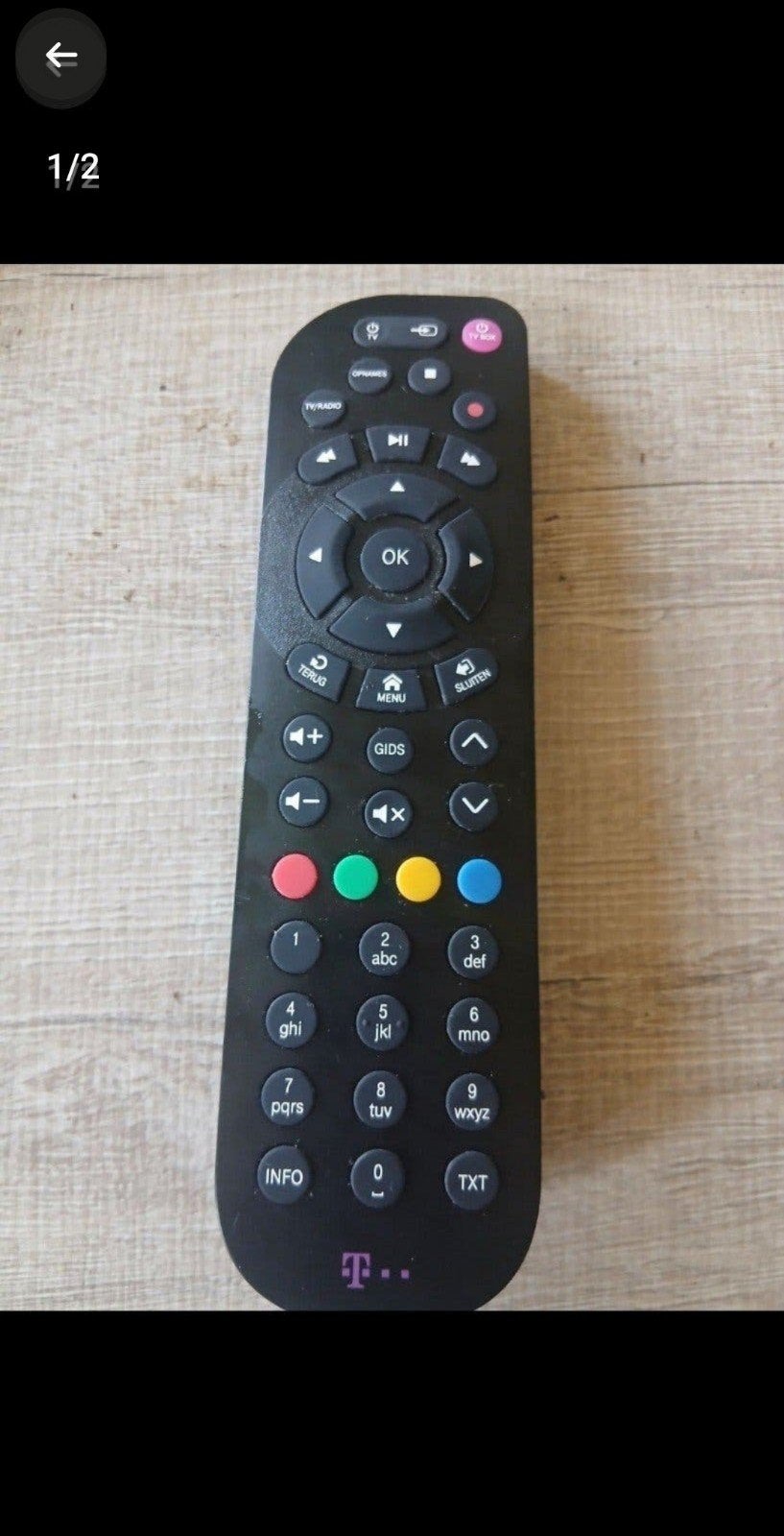 T-Mobile afstandsbediening in perfecte staat, Ophalen of Verzenden, Zo goed als nieuw, Origineel, Tv