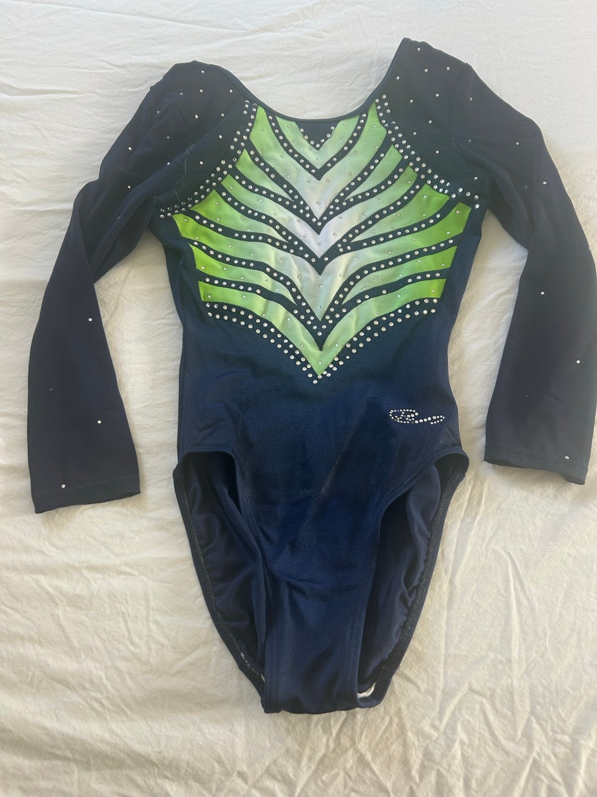 Turnpakje met lange mouwen en glitters, Blauw, Overige typen, Ophalen of Verzenden, Maat 34 (XS) of kleiner