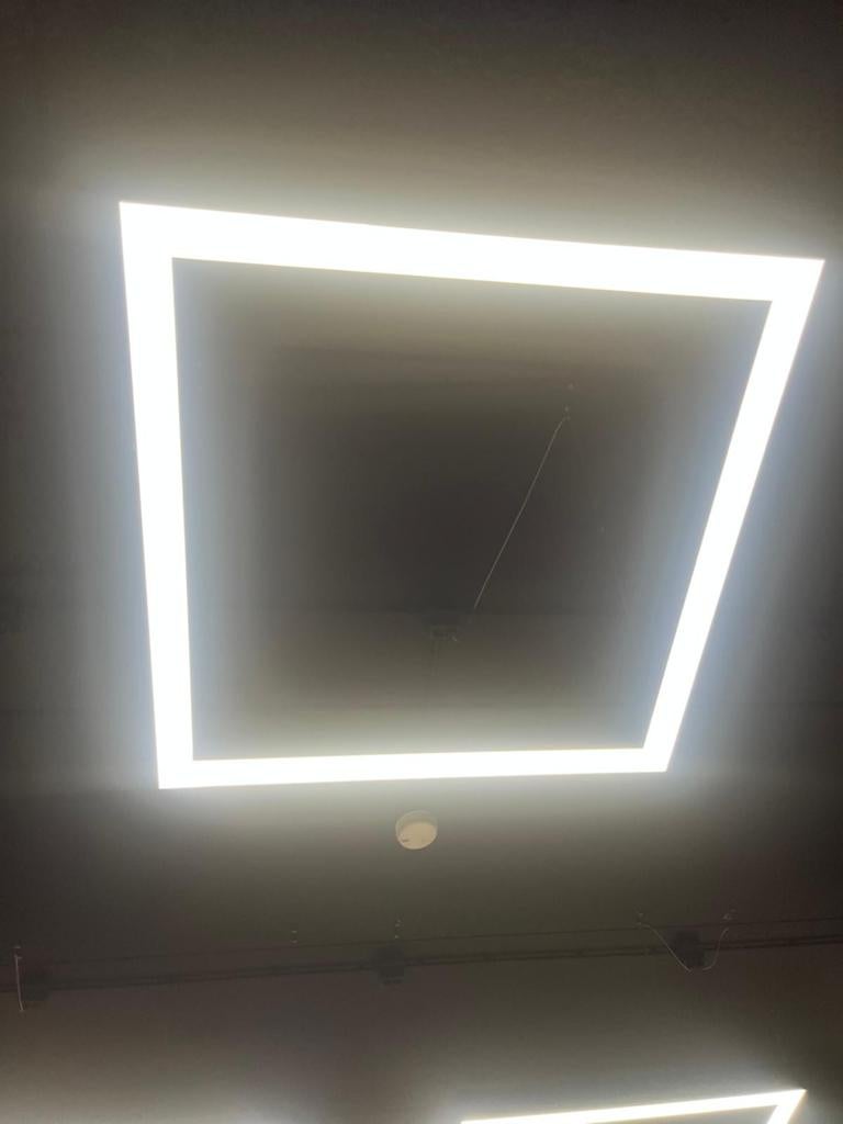 Moderne LED Plafondlamp - Vierkant Design, Ophalen of Verzenden, Gebruikt