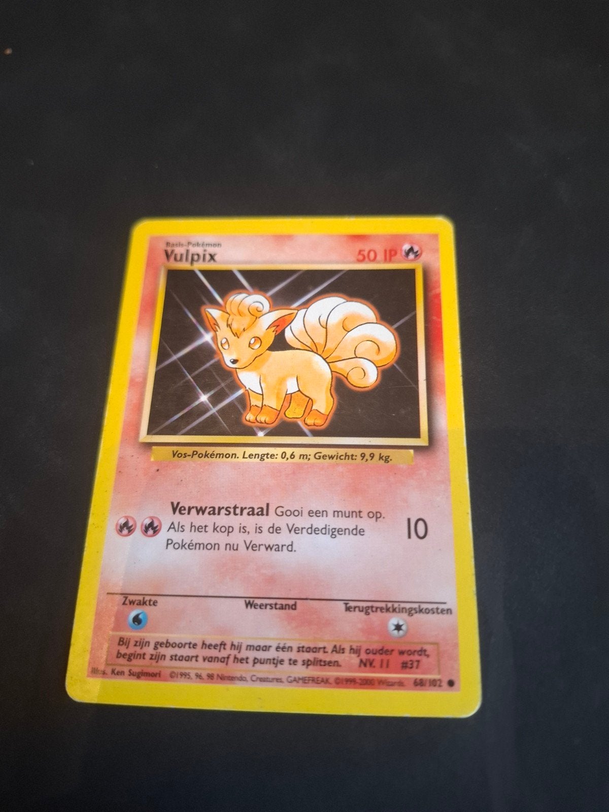 Pokémon Kaart Vulpix 68/102 Base Set, Ophalen of Verzenden, Gebruikt, Losse kaart
