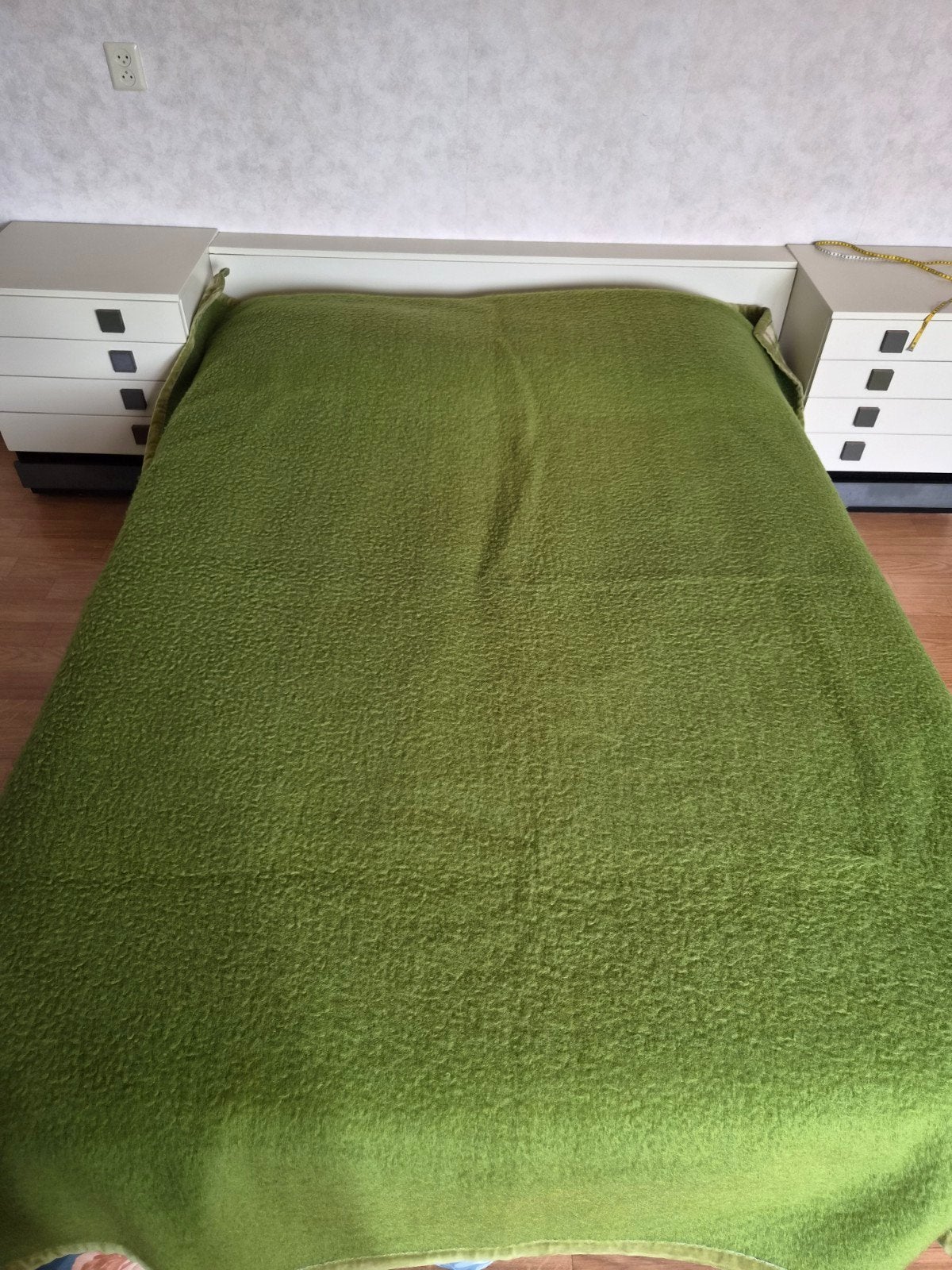 Wollen AABE Zuiver Scheerwol Deken 190x235 cm, vintage!, Ophalen of Verzenden, Eenpersoons, Deken of Dekbed