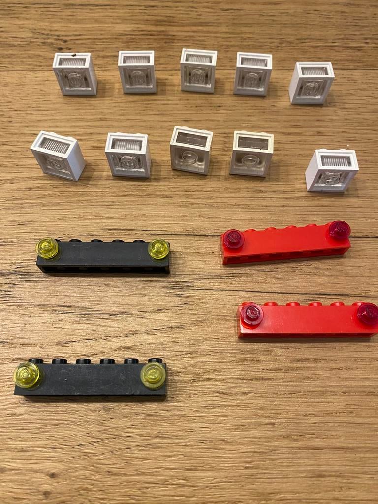 Lego 12v trein 10x lampjes 4 lichtbalken, Ophalen of Verzenden, Zo goed als nieuw, Complete set, Lego