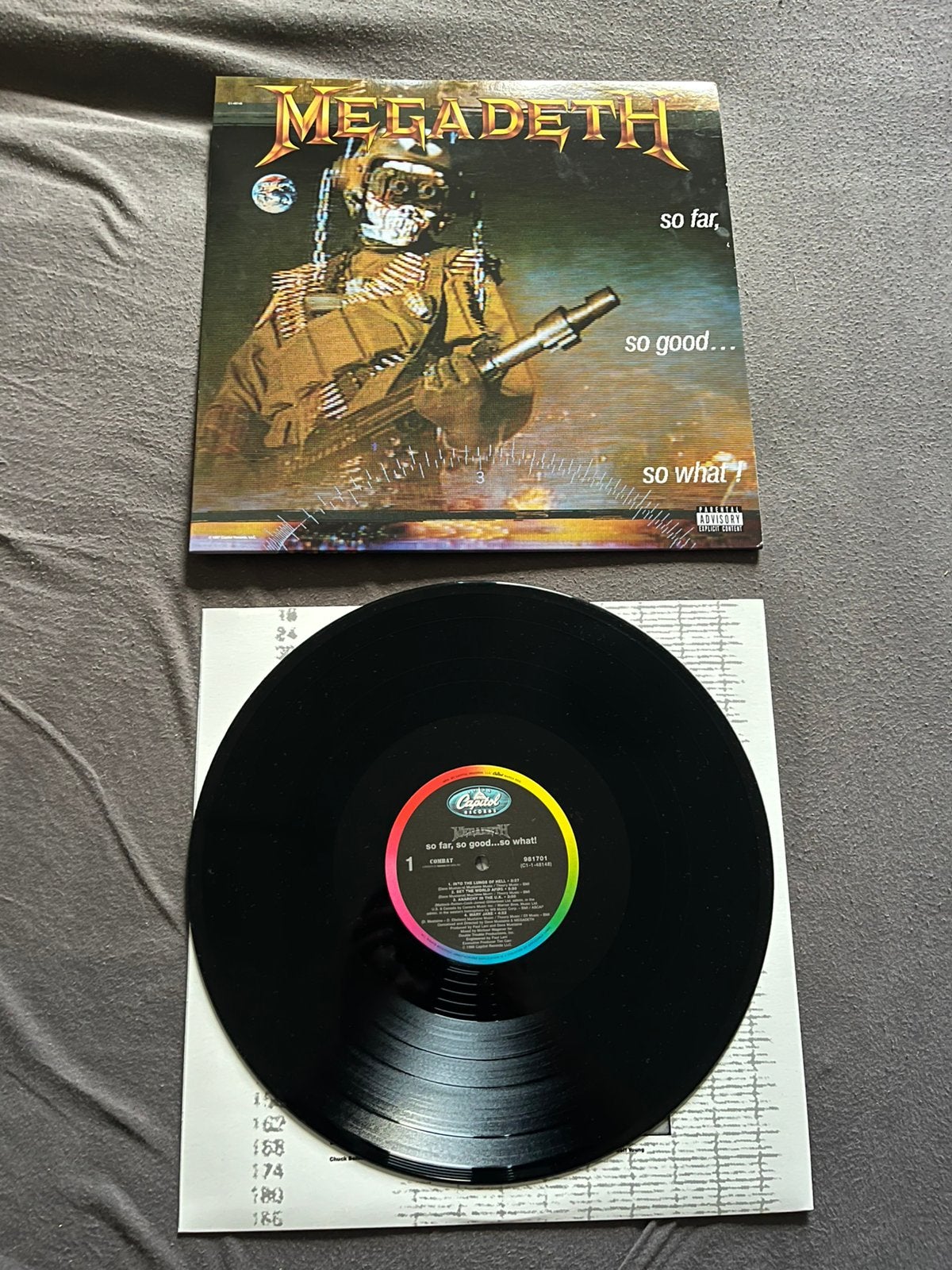 Megadeth so far Vinyl, Ophalen of Verzenden, Zo goed als nieuw, Overige formaten, Poprock