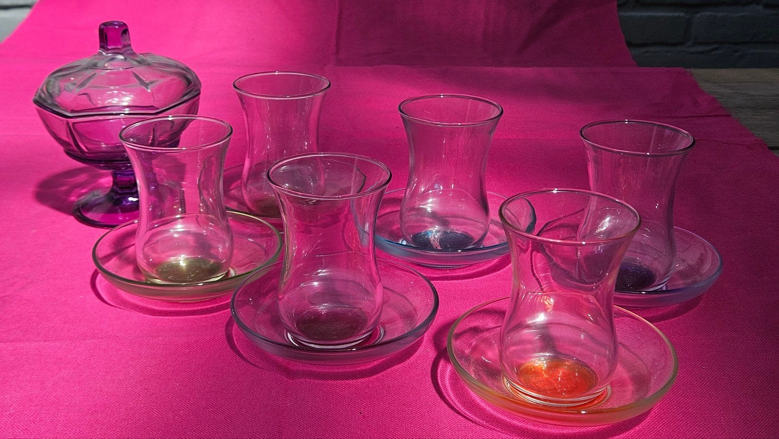 Gekleurd marokkaans servies, Ophalen of Verzenden