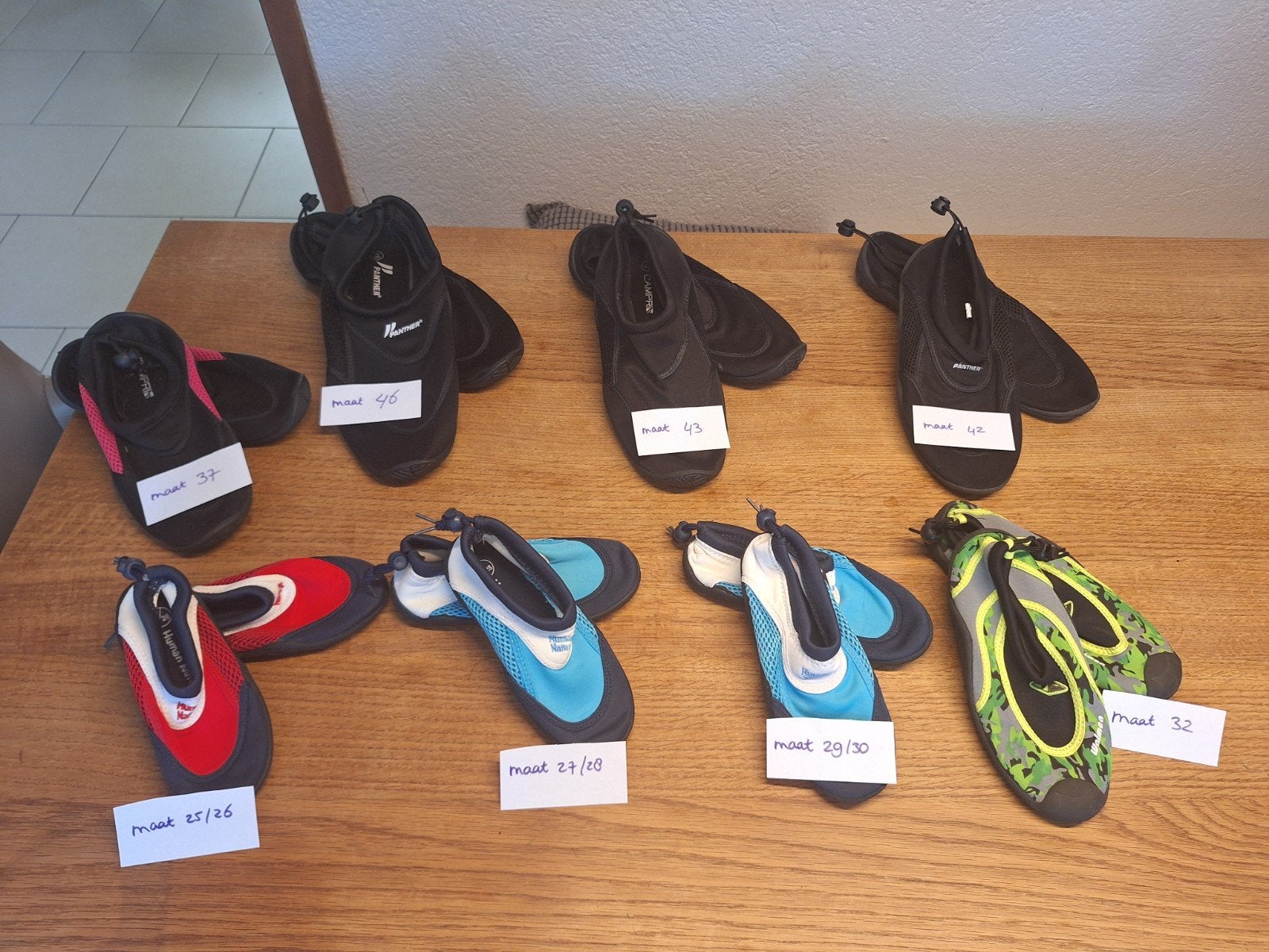 Diverse waterschoenen - maten 25/26 t/m 46, Ophalen, Gebruikt, Dame of Heer, Zeil- of Surfschoenen