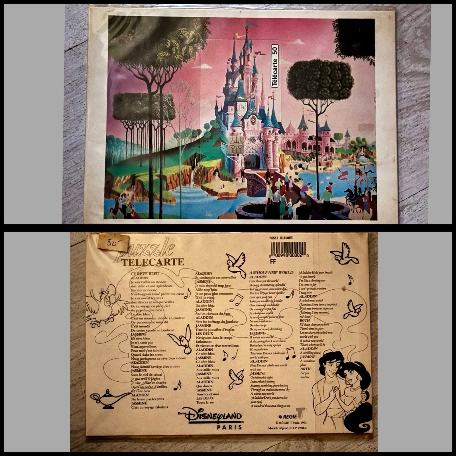 Euro Disney Puzzle Télécarte 1993 – In Origineel Plastic, Ophalen of Verzenden, Overige figuren, Nieuw, Papier, Kaart of Schrift