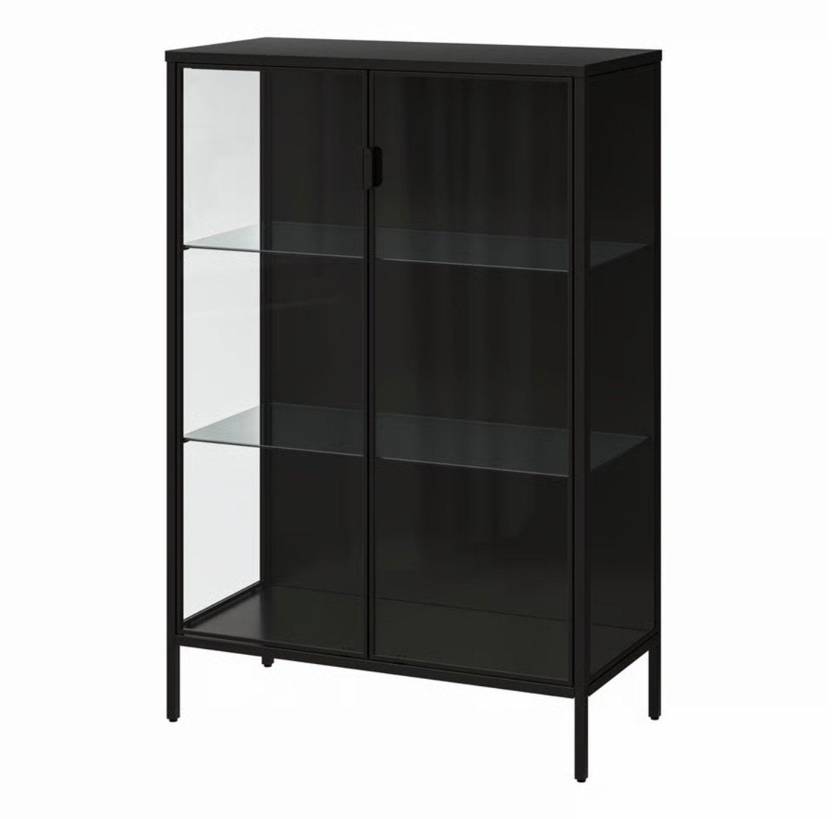 IKEA FABRIKÖR Vitrinekast Zwart - Zo goed als nieuw, Huis en Inrichting, Ophalen, 100 tot 150 cm, 50 tot 100 cm, 25 tot 50 cm