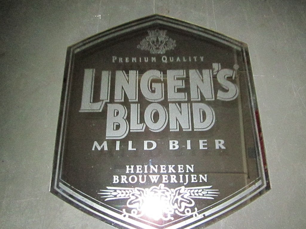 Lingen's Blond Mild Bier Reclamebord Heineken Brouwerijen, Ophalen, Zo goed als nieuw, Reclamebord, Plaat of Schild, Heineken