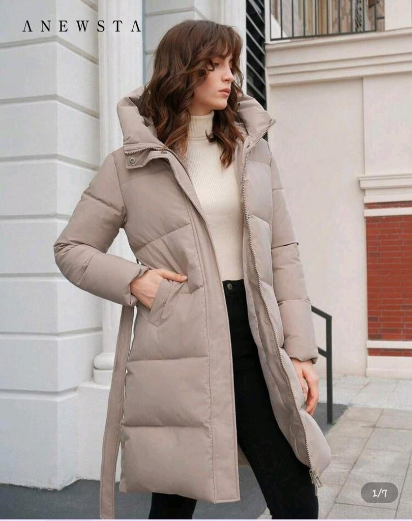 Mooie Winterjas M, Kleding | Dames, Jassen | Winter, Ophalen of Verzenden, Nieuw, Maat 38/40 (M), Beige