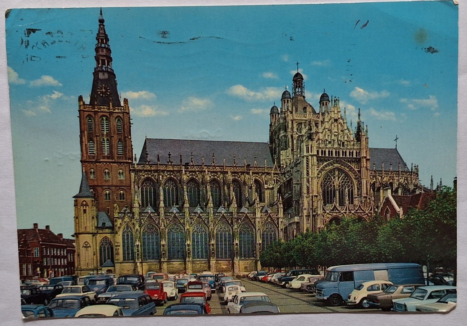Oude ansichtkaart Den Bosch Sint-Janskathedraal, Ophalen of Verzenden, 1960 tot 1980, Gelopen, Noord-Brabant