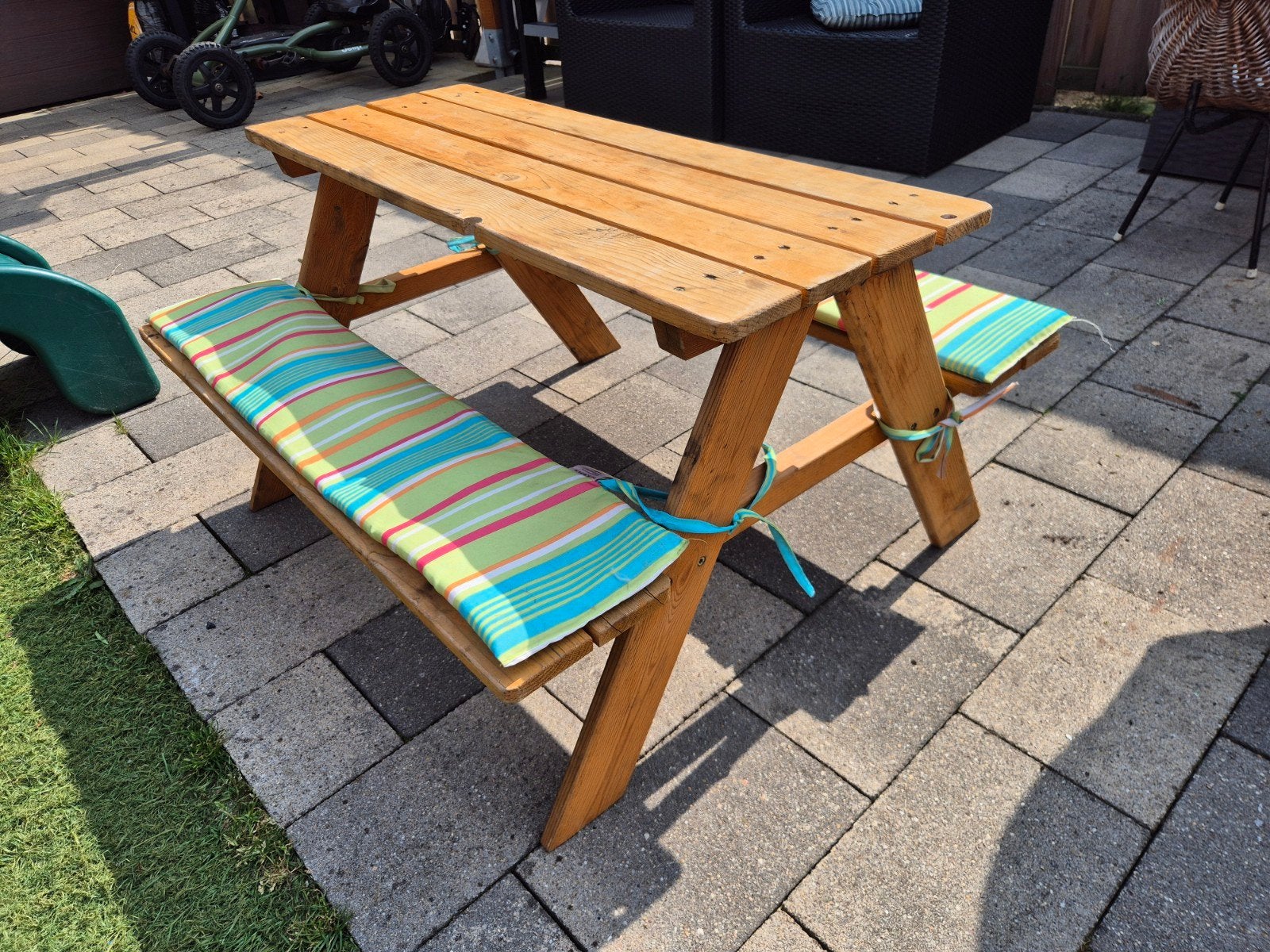 Picknicktafel voor kinderen, Tuin en Terras, Picknicktafels, Ophalen, Rechthoekig, Hout