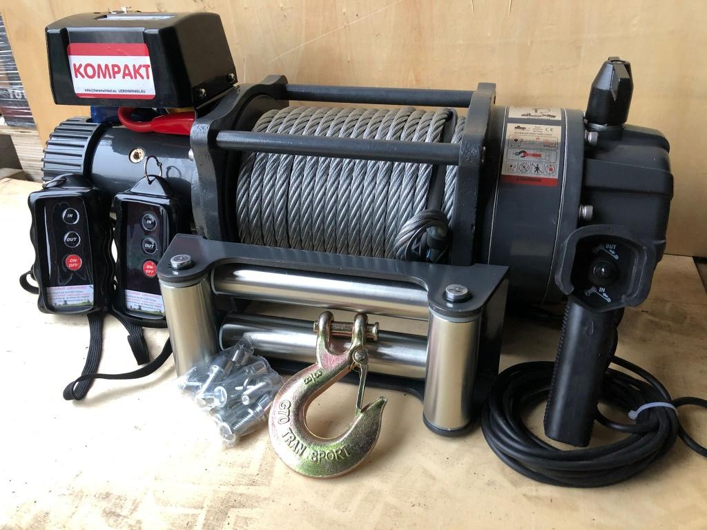 Elektrische lier 12 volt 9 Ton 26m 12mm kabel KOMPAKT runva