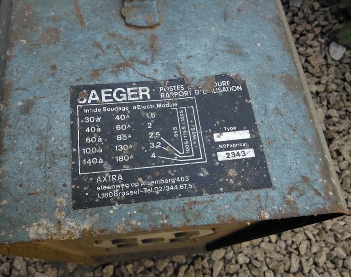 lasapparaat, Ophalen, Gebruikt, Minder dan 150 ampère, Elektroden