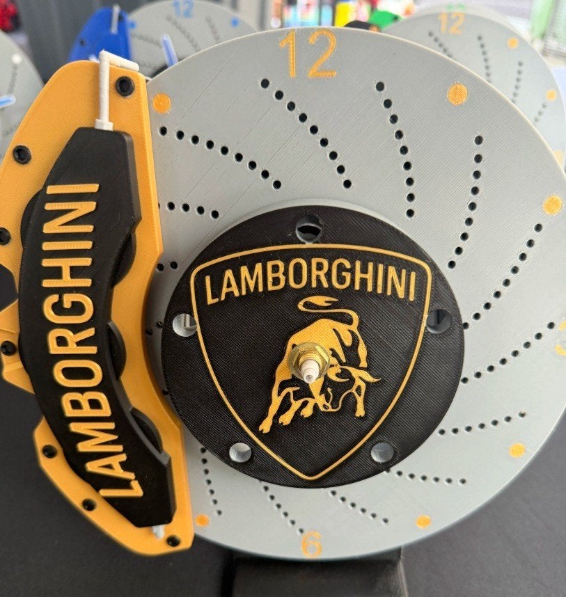 Lamborghini Remschijf Wandklok - Diverse Kleuren, Ophalen of Verzenden