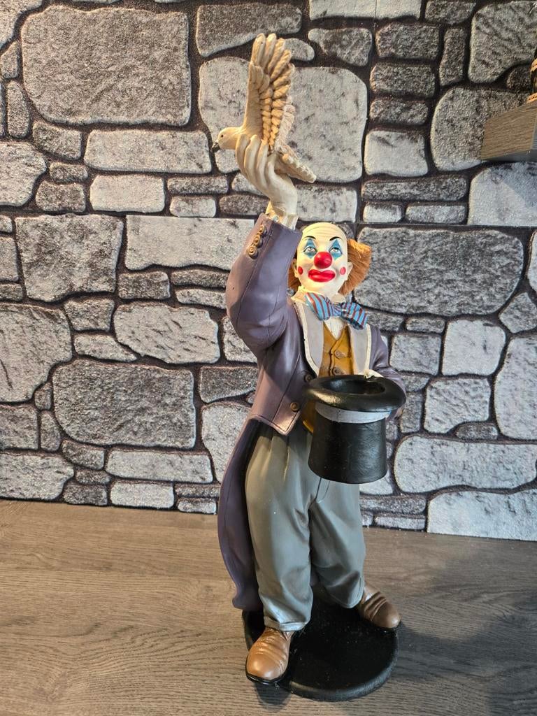 Jun Asilo Clown met duif nieuw in de doos, Verzamelen, Beelden en Beeldjes, Ophalen of Verzenden, Nieuw