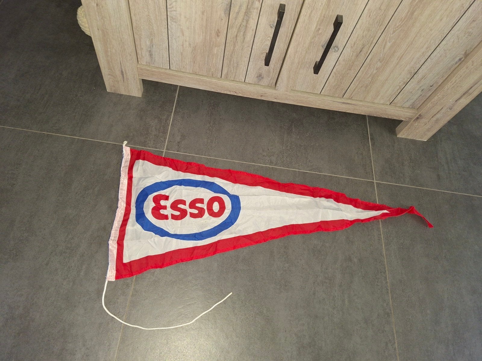 esso punt vlag groot, Ophalen of Verzenden, Zo goed als nieuw, Reclamebord