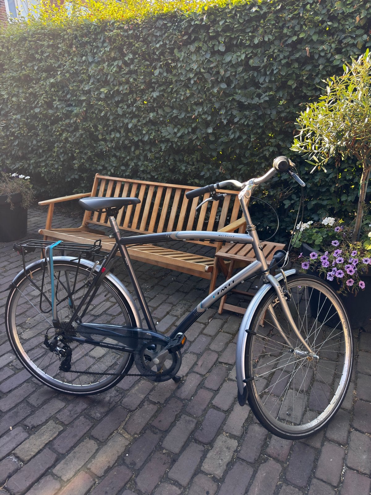 Limit fiets met versnellingen en bagagedrager, Fietsen en Brommers, Fietsen | Heren | Herenfietsen, Ophalen, Gebruikt, Overige merken