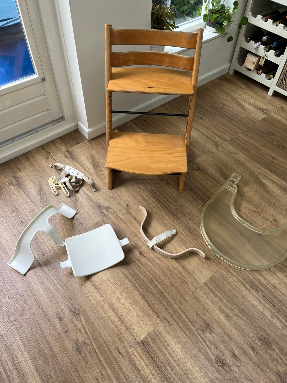 Stokke tripp trapp met accessoires, Ophalen, Gebruikt, Meegroeistoel, Aanschuifbaar