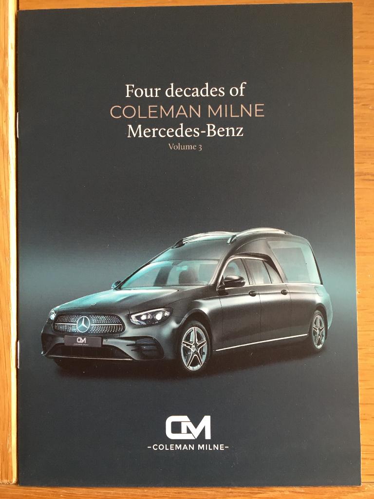 2x Coleman Milne brochures folders Tesla Mercedes Lijkwagens, Boeken, Auto's | Folders en Tijdschriften, Nieuw, Mercedes, Ophalen of Verzenden