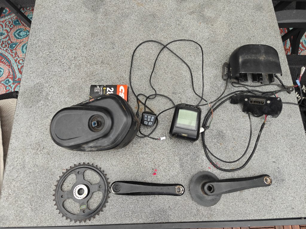 Diverse qwic e-bike onderdelen, Fietsen en Brommers, Fietsonderdelen, Gebruikt, Motor, Aluminium, Ophalen