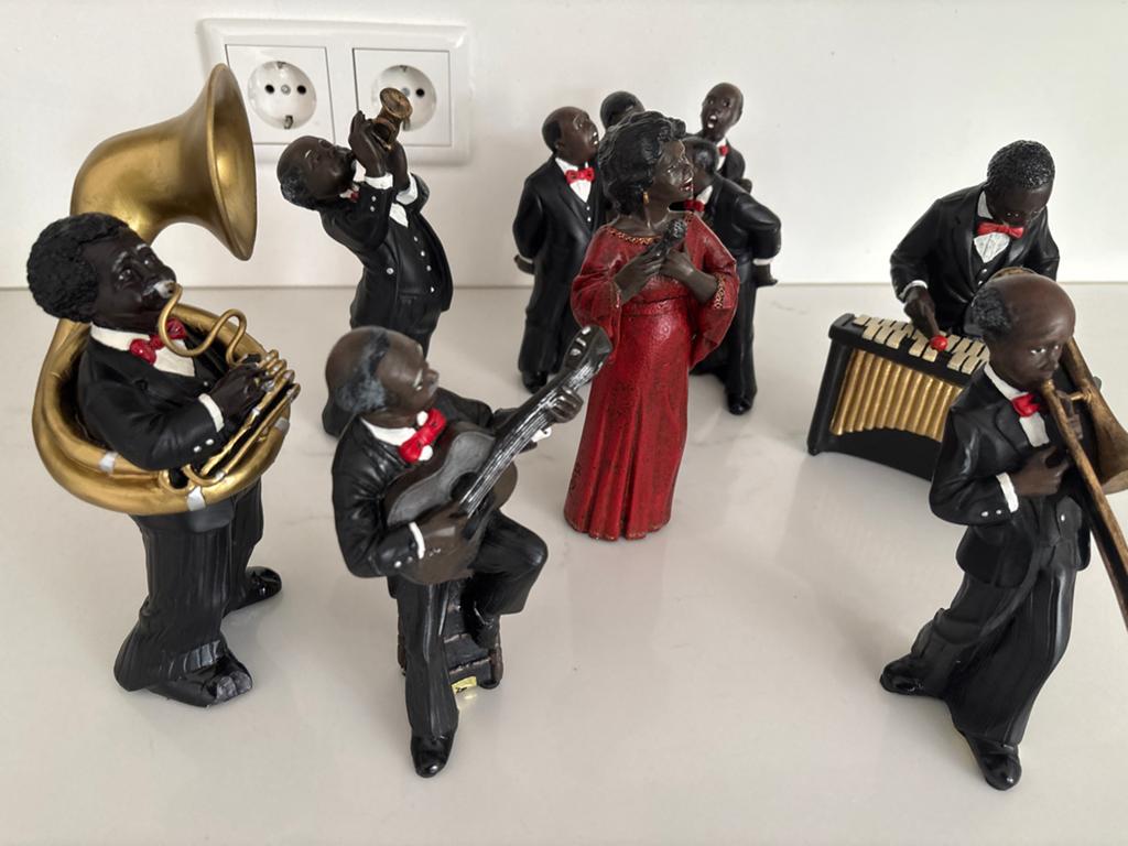 Vintage Jazz Band Beeldjes - Muzikanten Collectie, Ophalen of Verzenden, Zo goed als nieuw