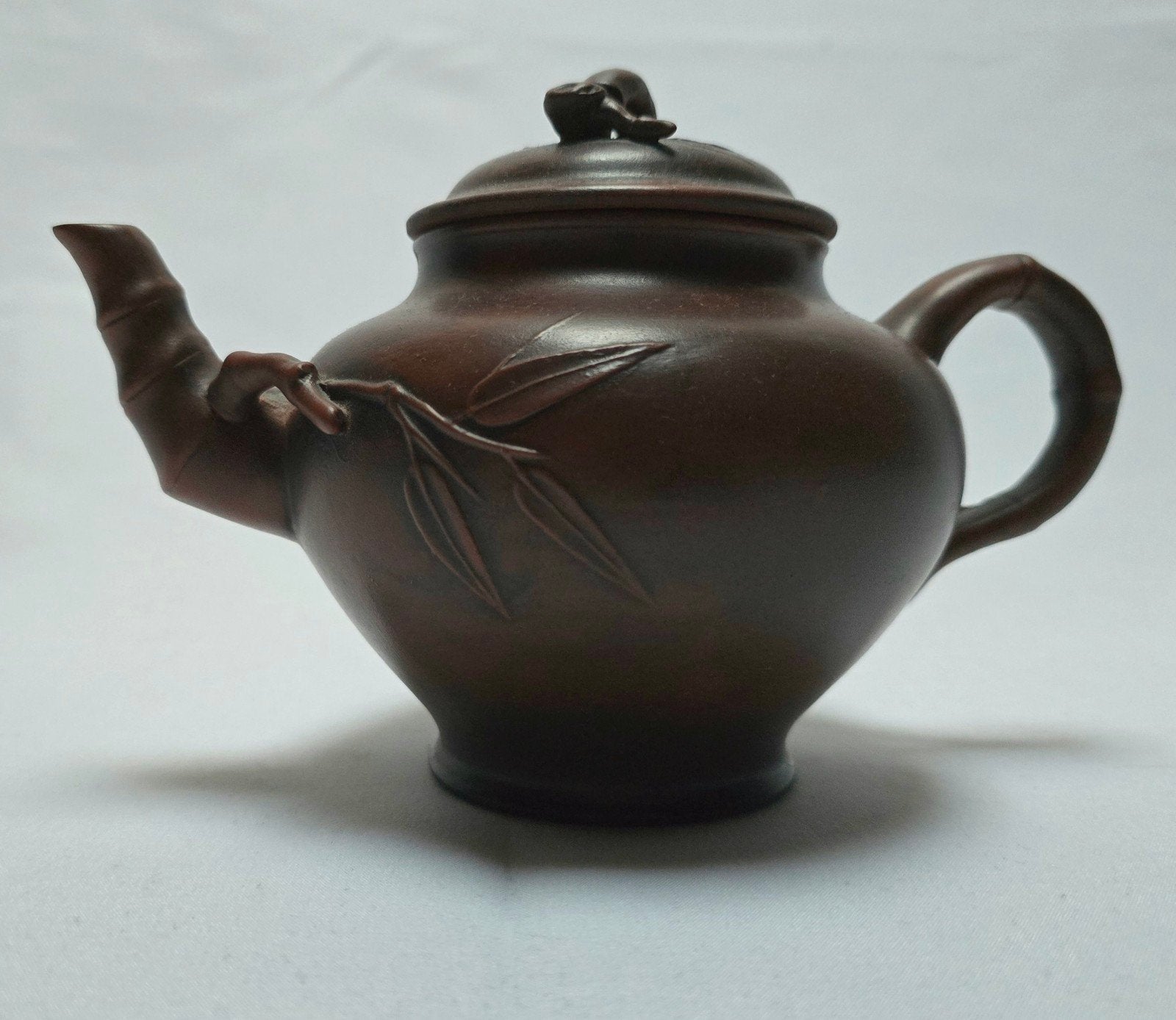 Yixing Zisha Kleitheepot met Bamboe-elementen, Ophalen of Verzenden