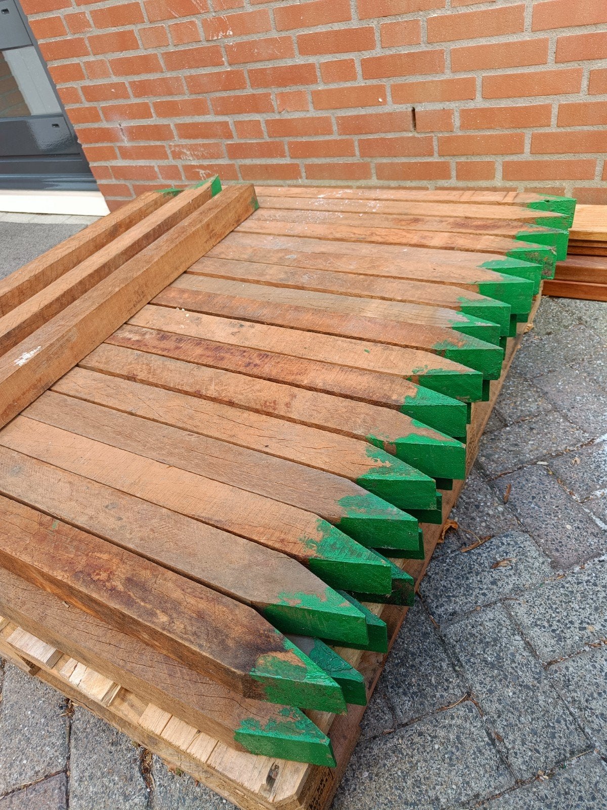 38 Azobe piketpaaltjes 6x6x100 cm, Ophalen, Nieuw, Hout