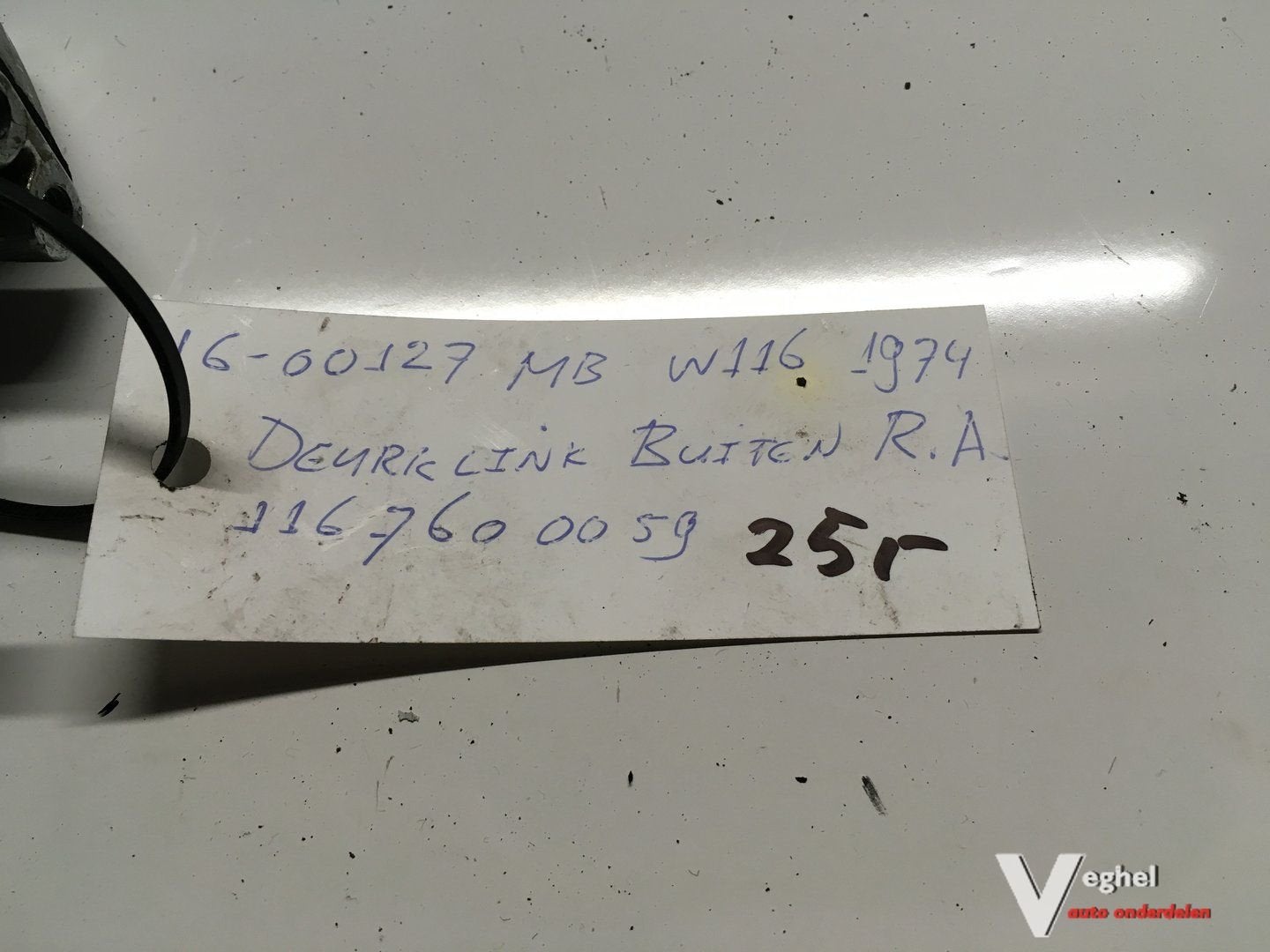 Mercedes W116 1974 Wagennr 1600127 Portier Greep Rechtsachte