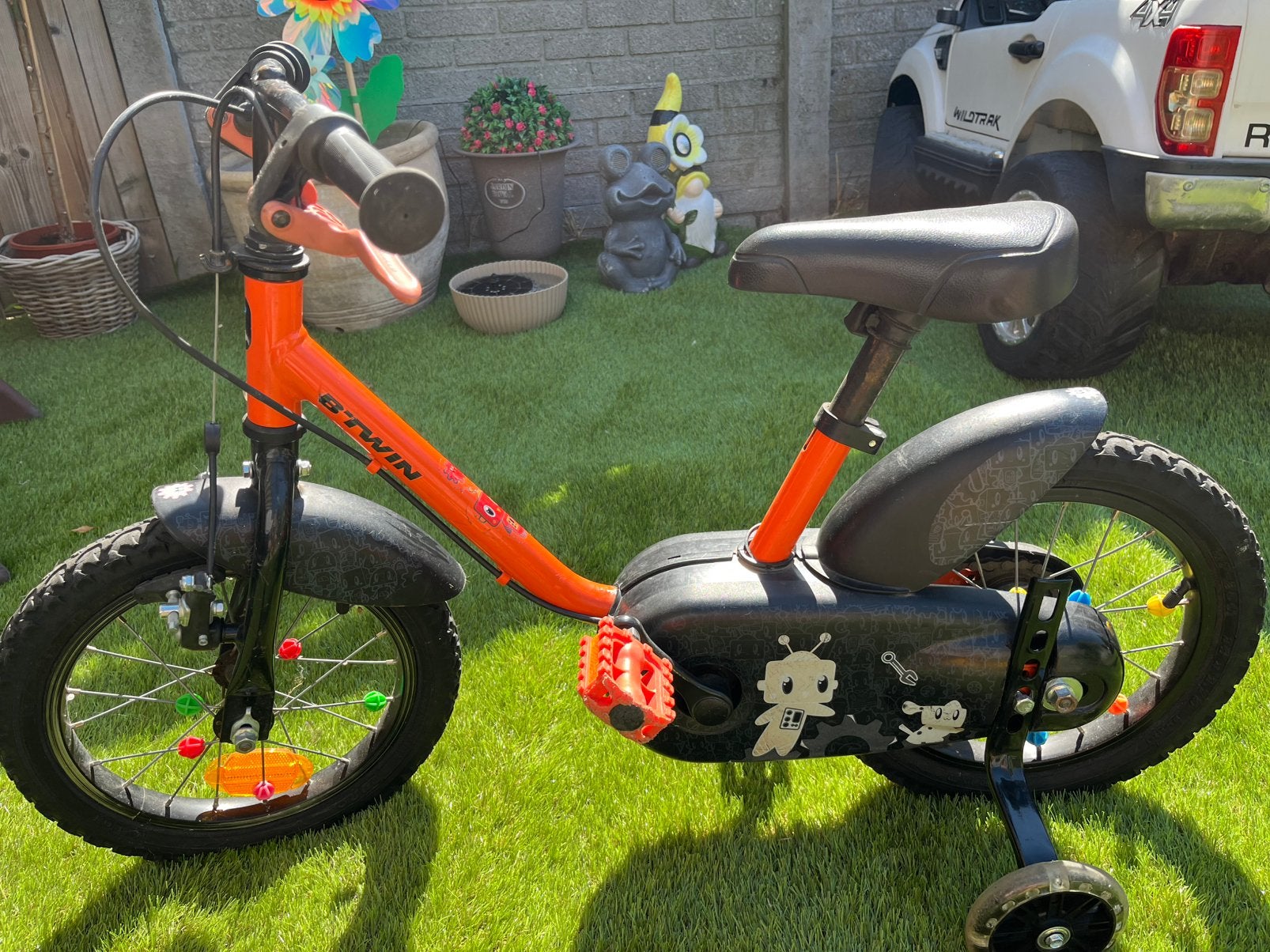Btwin kinder fiets te koop 14inch, Ophalen, Zijwieltjes, Gebruikt, Minder dan 16 inch