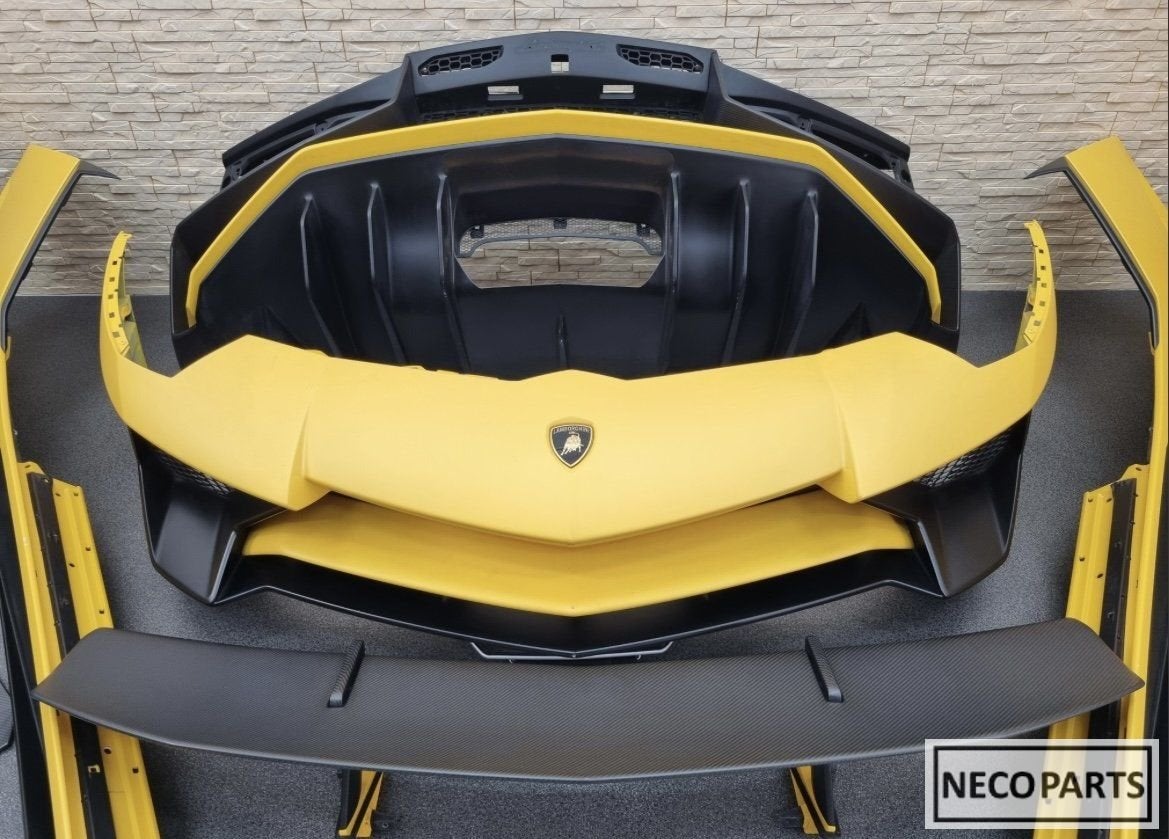 LAMBORGHINI AVENTADOR SV CARBON BUMPER ACHTERBUMPER ZIJSKIRT, Gebruikt, -, Overige automerken, -