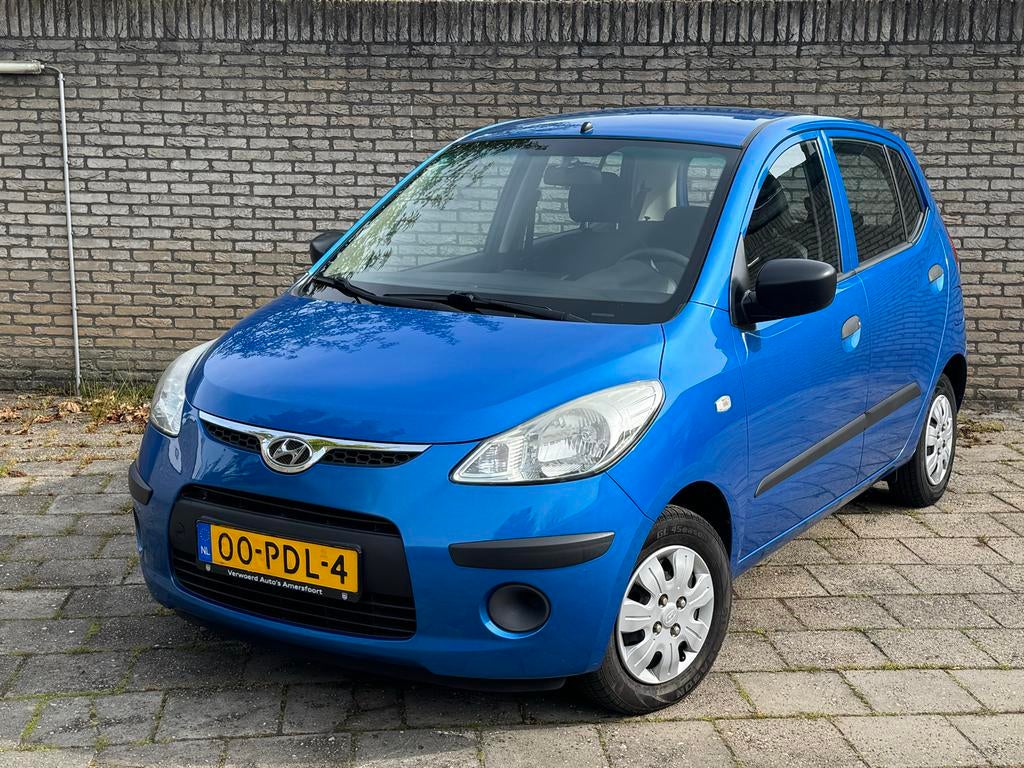 Hyundai i10 1.1 I 5DR 2011 Blauw active cool, Auto's, Stof, 31 €/maand, 4 cilinders, Metallic lak