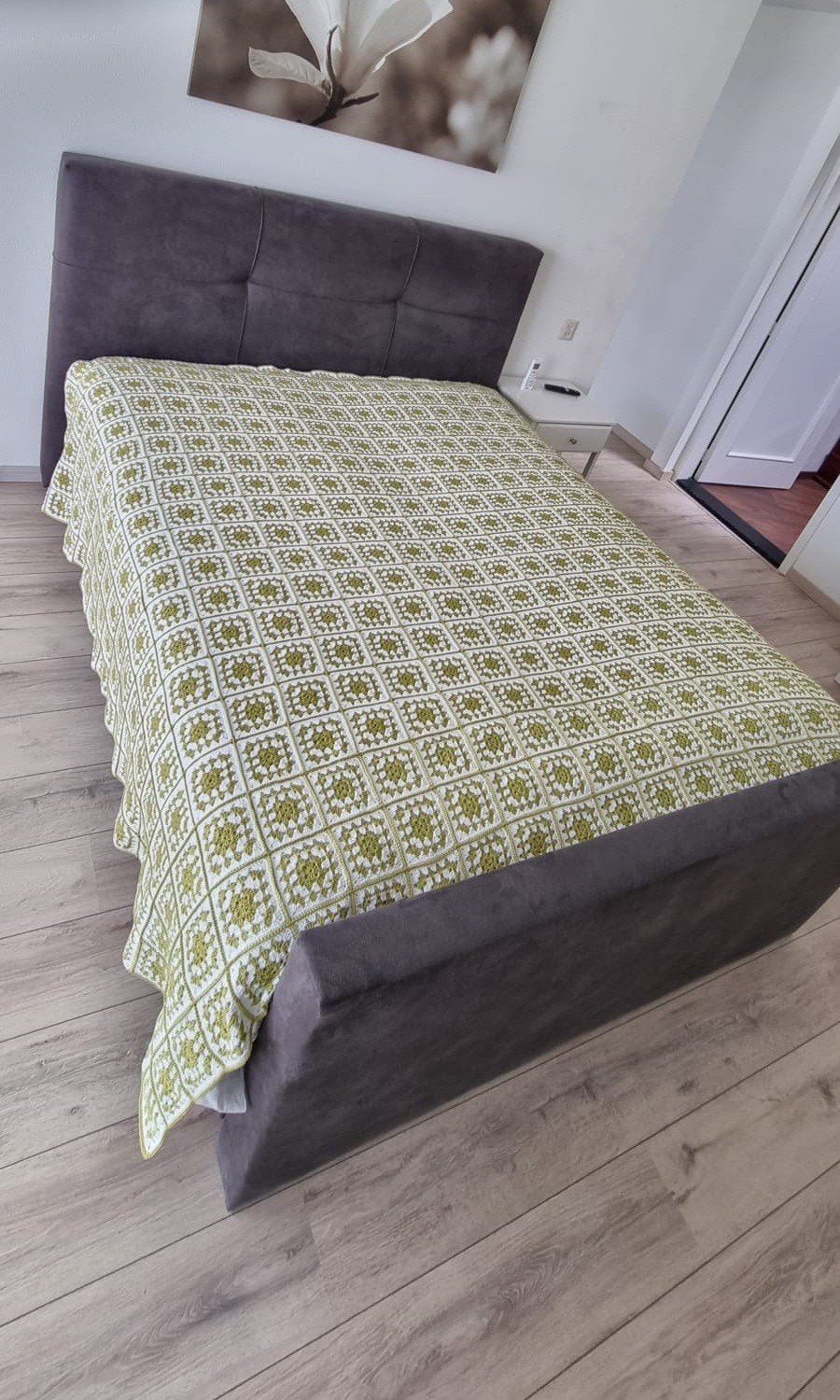 OPRUIMING! Gehaakte 2 persoons sprei granny square katoen, Katoen, 238 cm, 202 cm, Ophalen of Verzenden