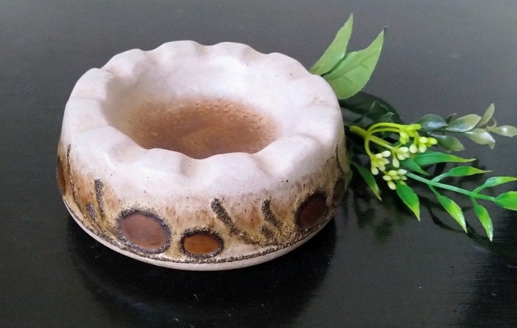 Vintage Strehla Keramiek Asbak /Schaaltje Jaren 70 Fat Lava, Ophalen of Verzenden