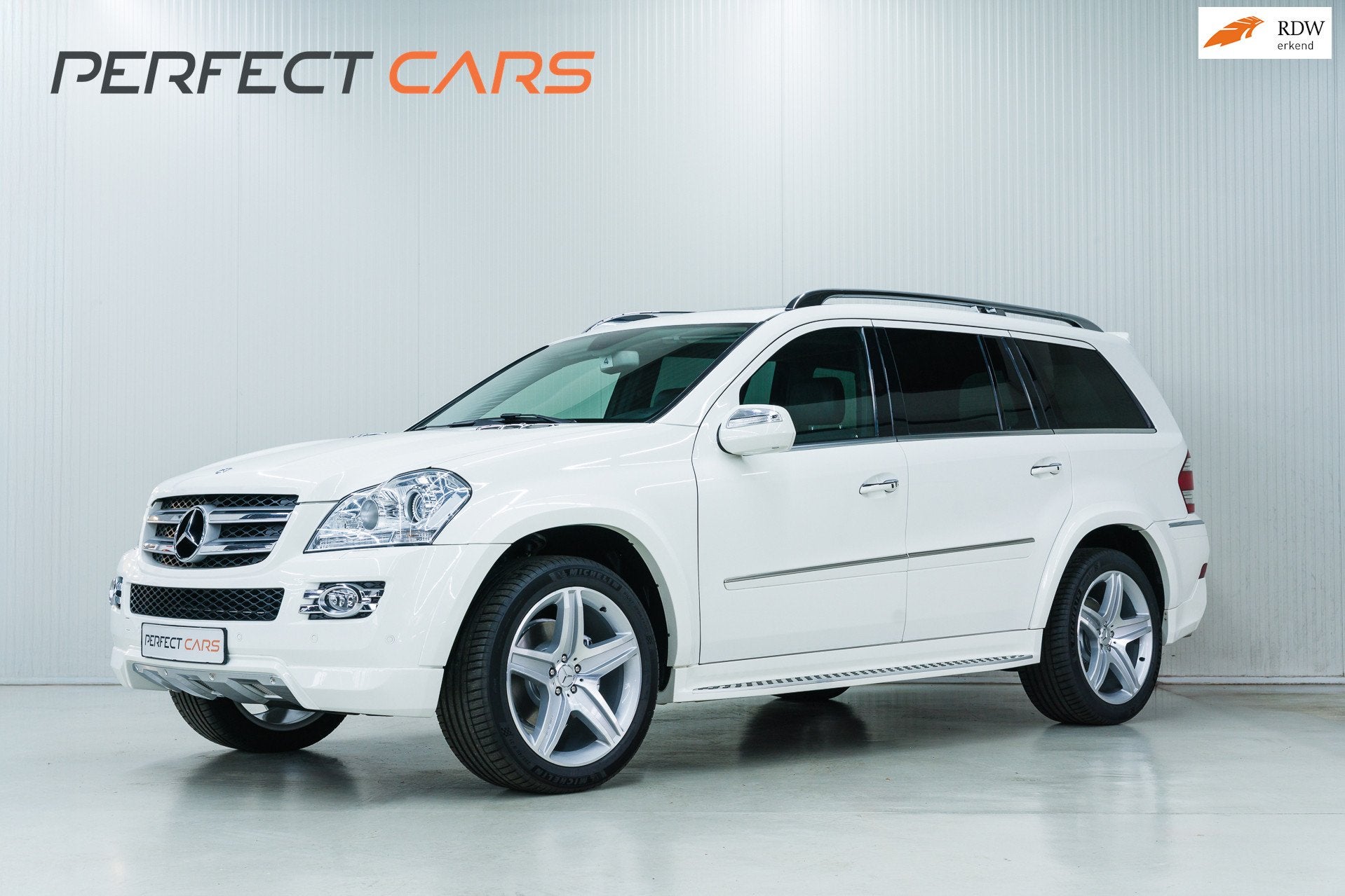 Mercedes-Benz GL-klasse 500, 7 zitter, AMG pakket, leer, BTW, Auto's, Mercedes-Benz, Automaat, 5461 cc, Traction-control, Wit