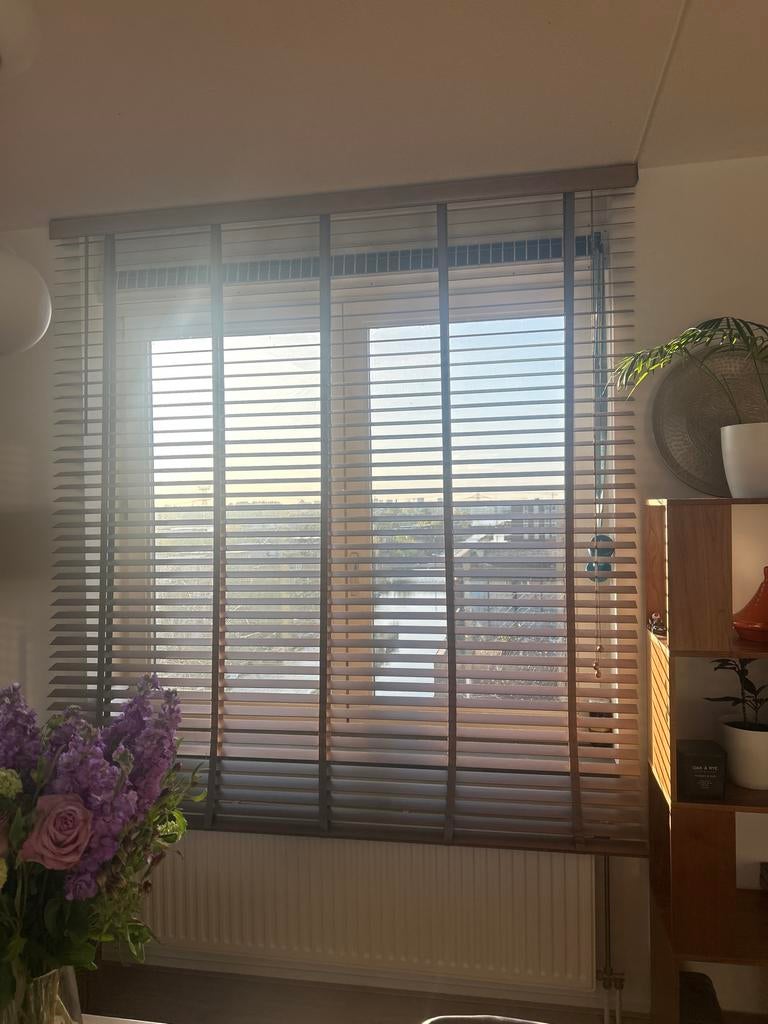 Houten jaloezieën op maat - Donkerbruin, Ophalen, Gebruikt