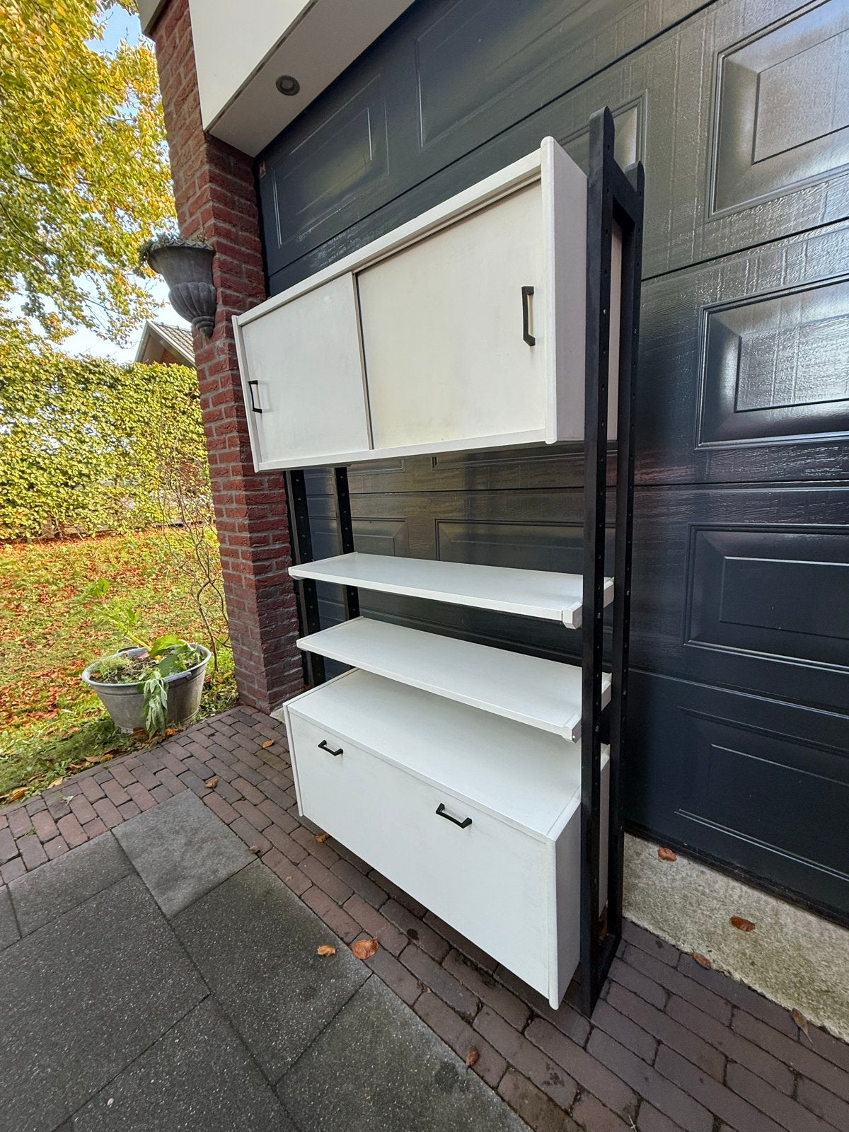 Simplalux wandmeubel / boekenkast met bureau, Ophalen, Gebruikt, 50 tot 100 cm, Gijpsvintage
