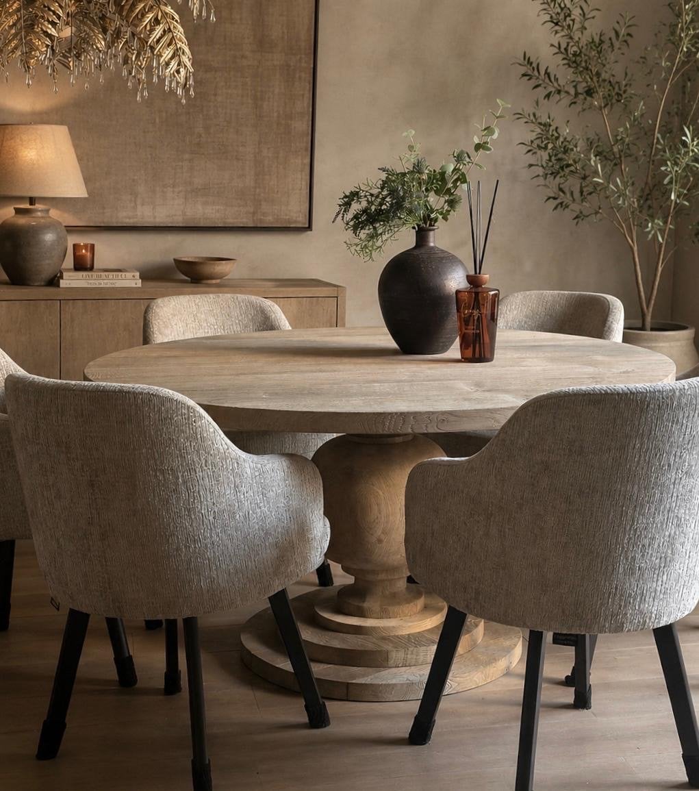 Schitterende Bolpoot Kloostertafel Massief Eikenhout, Huis en Inrichting, Ophalen, Gebruikt, 100 tot 150 cm, 150 tot 200 cm