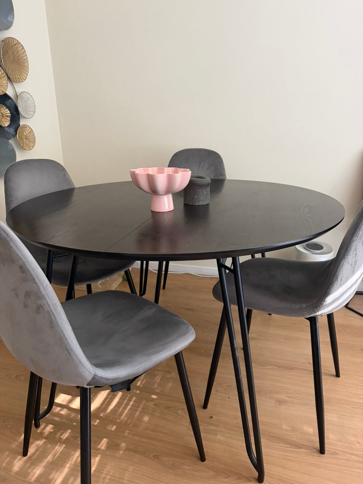 Kave Home uitschuifbare ronde eettafel milan, Ophalen, Zo goed als nieuw, Rond, 100 tot 150 cm