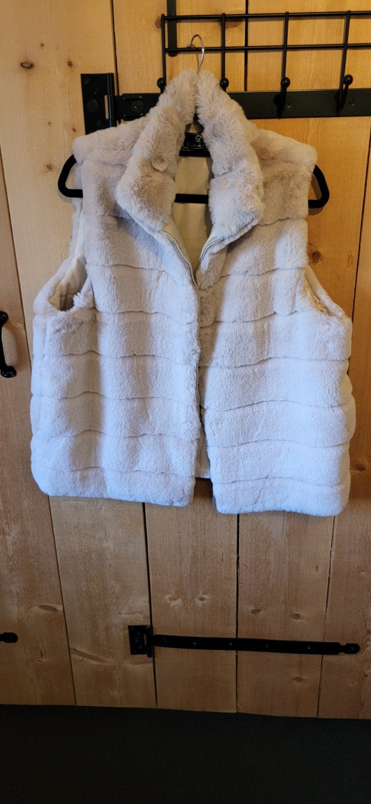 Bodywarmer bontje, Ophalen of Verzenden, Zo goed als nieuw, Maat 46/48 (XL) of groter, Beige