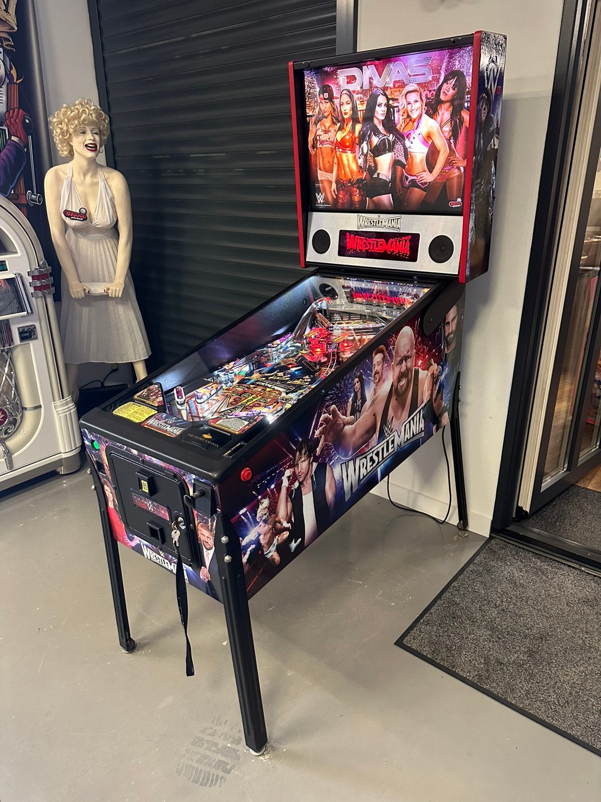Flipperkast Stern WWE Wrestlemania Pinball, Ophalen, Stern, Zo goed als nieuw, Dot-matrix