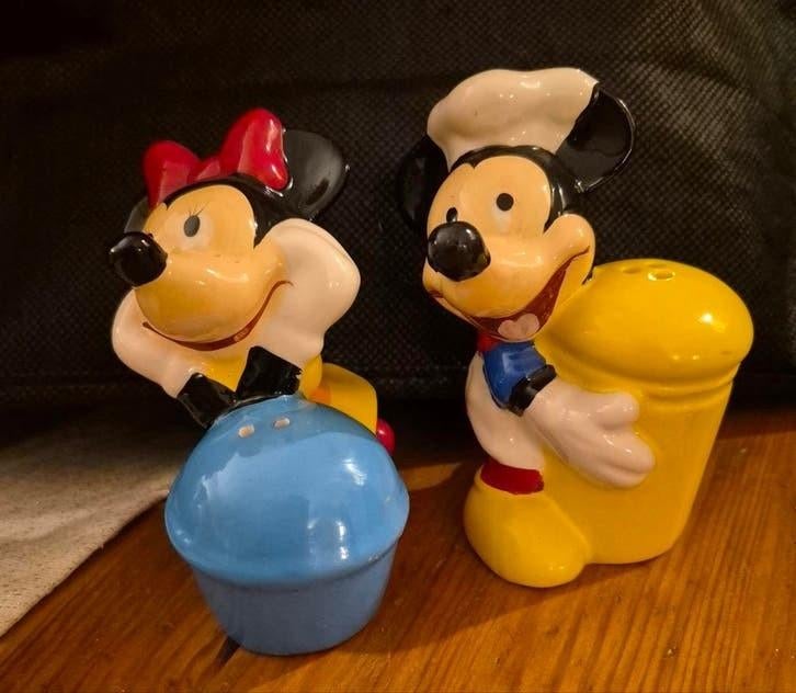 Mickey & Minnie, peper en zout stel Disney, Verzamelen, Ophalen of Verzenden, Mickey Mouse, Zo goed als nieuw, Servies