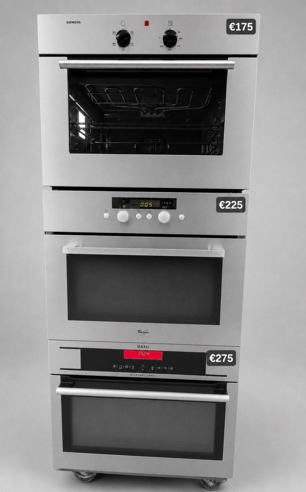 3 nette inbouwovens – Siemens, Whirlpool en AEG – van, Witgoed en Apparatuur, Ovens, Minder dan 45 cm, AEG, Ophalen of Verzenden