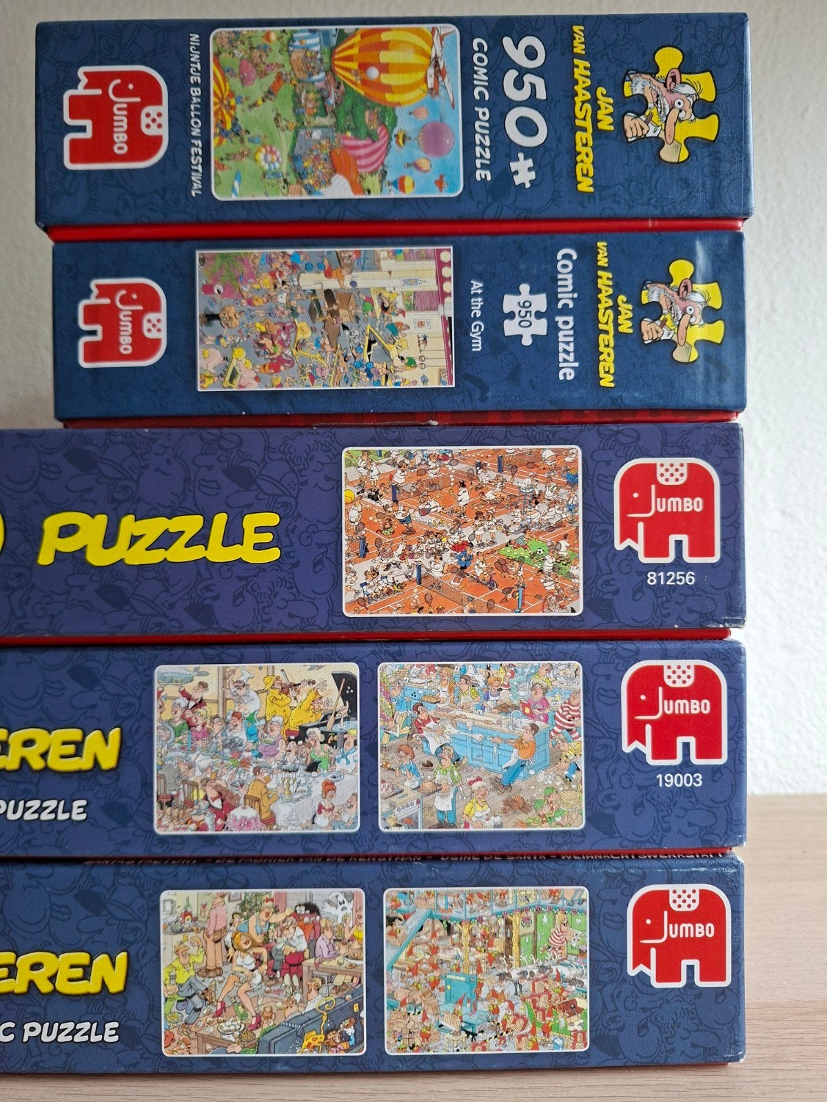 Jan van Haasteren Puzzels - 950 stukjes - 5 dozens, Ophalen of Verzenden, 500 t/m 1500 stukjes, Gebruikt, Legpuzzel