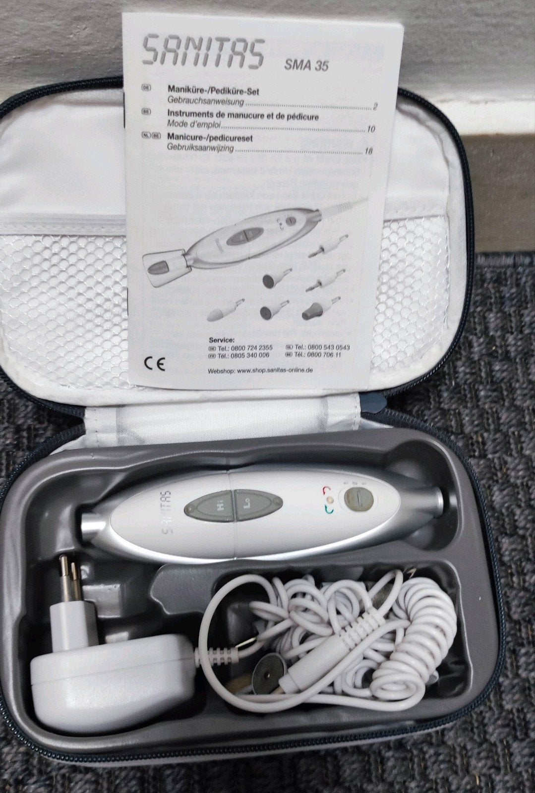 Sanitas SMA 35 Manicure/Pedicure Set - Zo goed als nieuw, Ophalen of Verzenden, Zo goed als nieuw, Overige typen