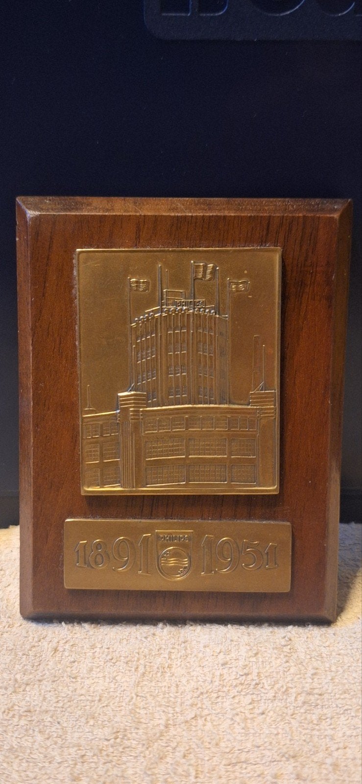 vintage Philips plaquette, Verzamelen, Ophalen, Gebruikt