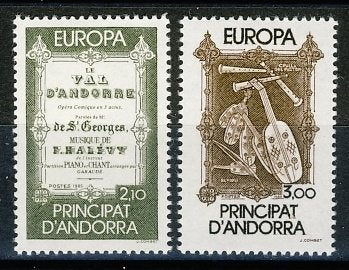 CEPT Andorra Frans 360/61 1985 postfris, Ophalen of Verzenden, Postfris, Overige thema's