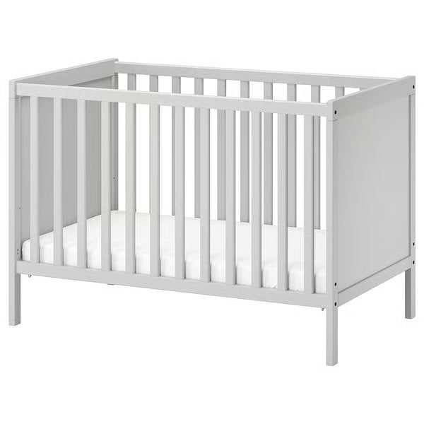 Ikea ledikant Sundvik grijs, Ophalen, Zo goed als nieuw, Ledikant